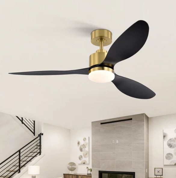 Loritta 52'' Ceiling Fan With Led Lights And Remote Control